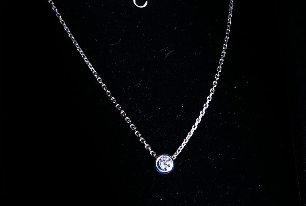 Collier diamant rond  